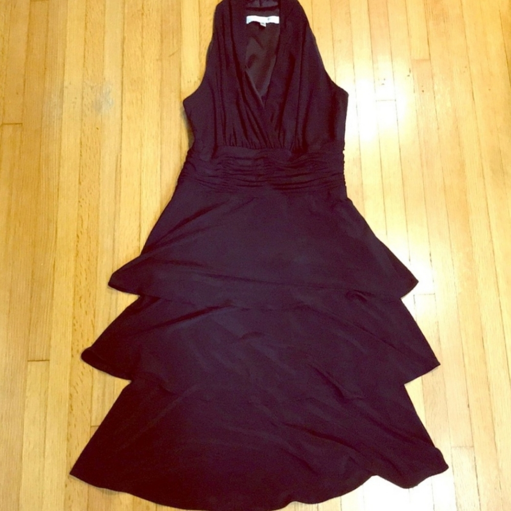 Like New Evan Picone Halter-neck Layer Dress